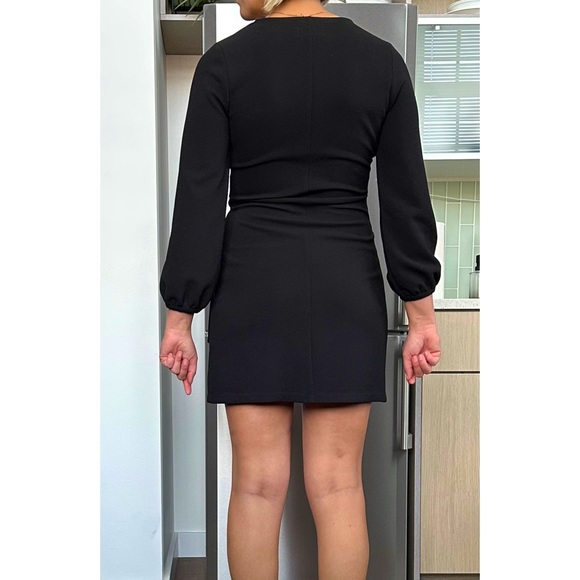 MADEWELL black wrap mini dress - Picture 2 of 5